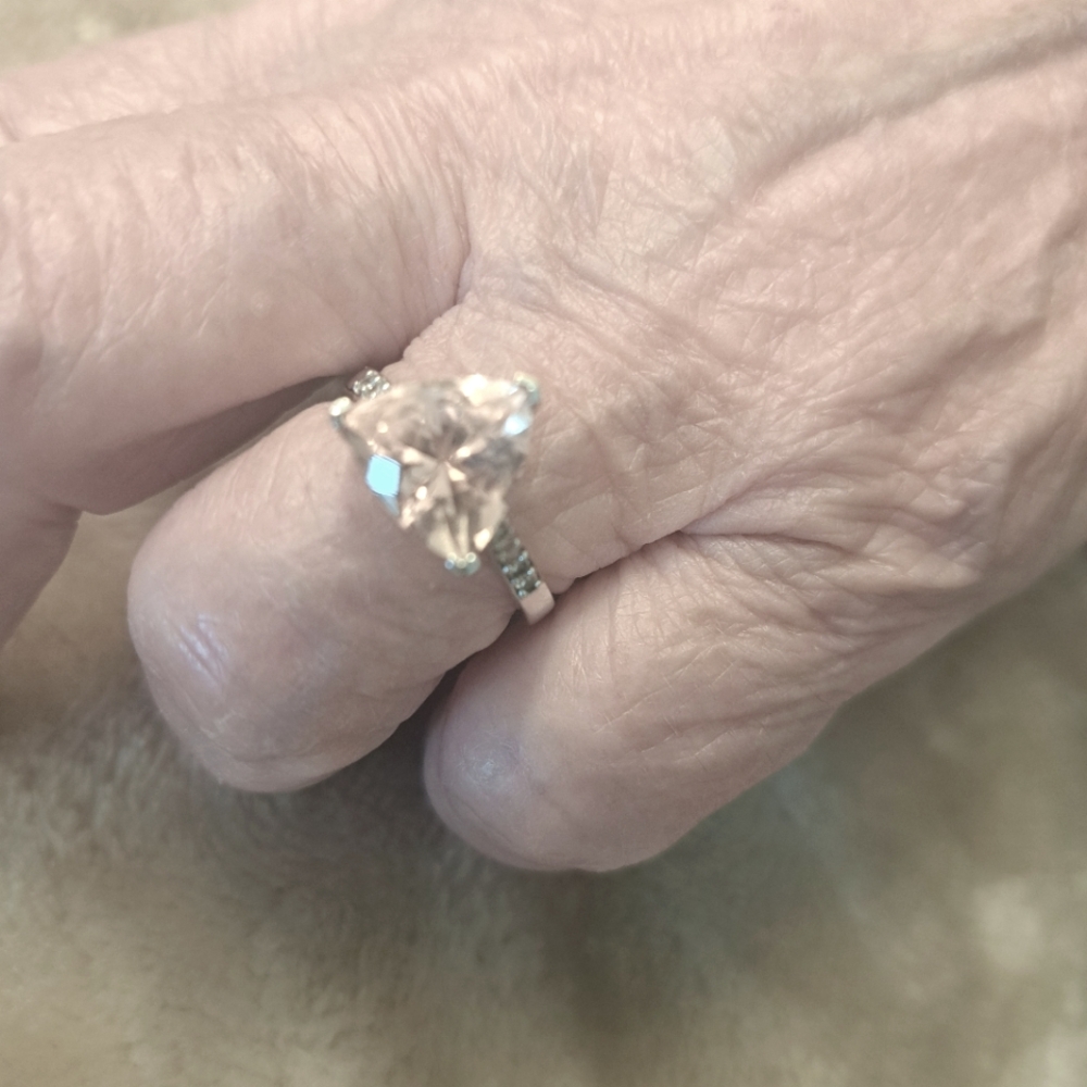 White gold Morganite ring size 7